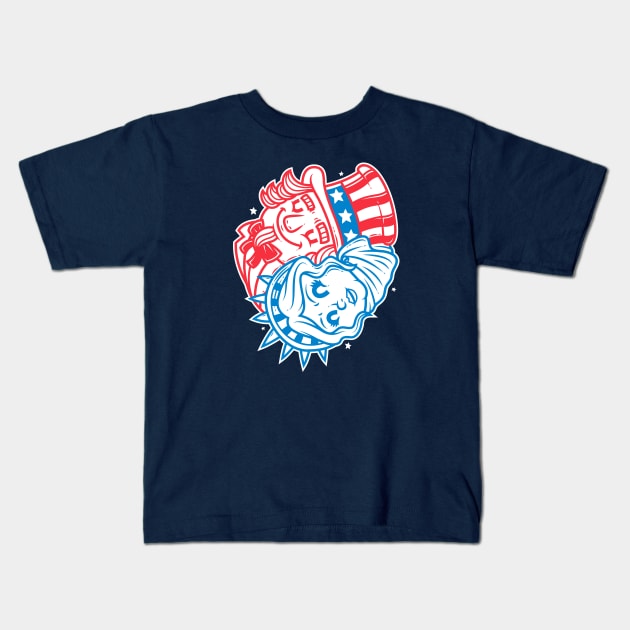 Yin and Yang of America Kids T-Shirt by krisren28